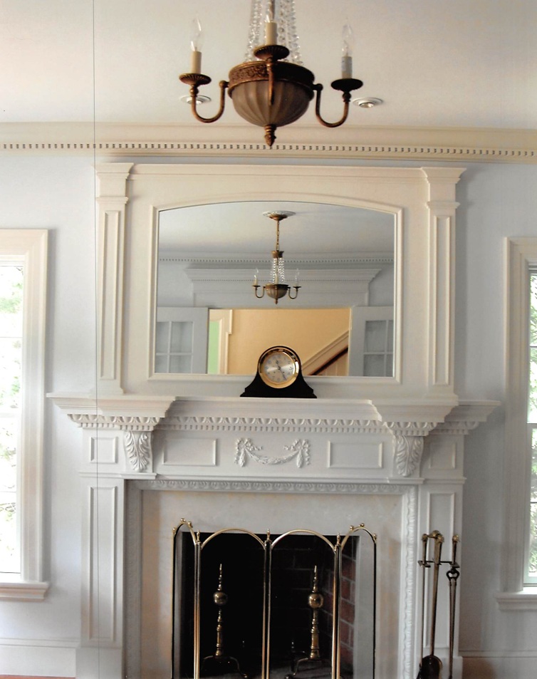 Fireplace woodwork detail